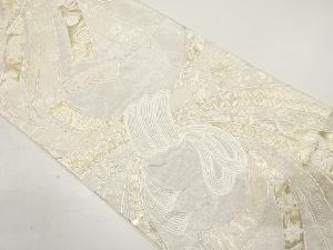 アンティーク　束ね熨斗に花・古典柄織り出し袋帯（材料）